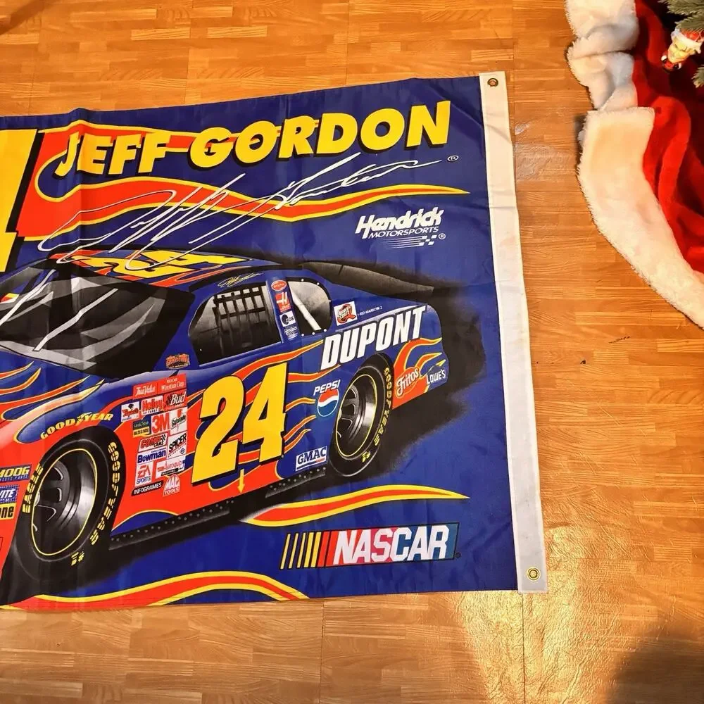 Vintage 2002 Jeff Gordon #24 DuPont NASCAR Racing Flag Banner 60x35 Hendrick